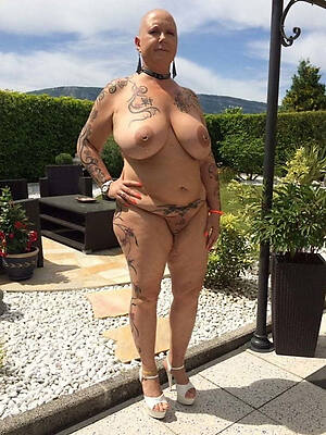 tattooed elderly grown-up unclad sexual connection pics