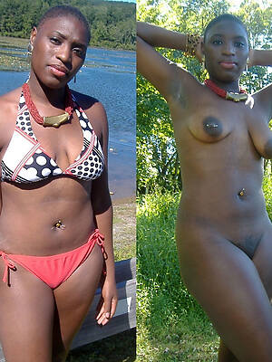 black mature flaunts her pussy