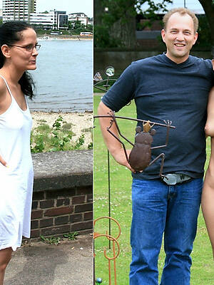 blue grown-up dressed then undressed pics